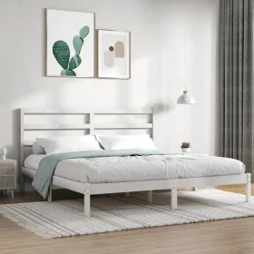 Estructura de cama madera maciza de pino blanco 200x200 cm de vidaXL, Camas y somieres - Ref: Foro24-3104954, Precio: 129,18 ...
