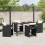 Conjunto de Comedor de Jardín 5 pcs Negro ratán sintético en Sillas de jardín | Comprar online en Foru.es