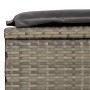 Tumbona 2 personas ratán sintético con cojines gris de vidaXL, Tumbonas - Ref: Foro24-319646, Precio: 276,75 €, Descuento: %
