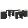 Conjunto de Comedor de Jardín 5 pcs Negro ratán sintético en Sillas de jardín | Comprar online en Foru.es