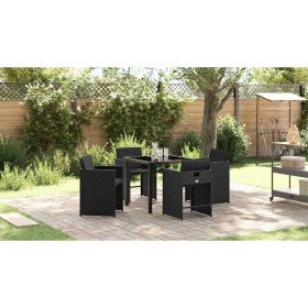 Conjunto de Comedor de Jardín 5 pcs Negro ratán sintético en Sillas de jardín | Comprar online en Foru.es
