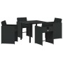 Conjunto de Comedor de Jardín 5 pcs Negro ratán sintético en Sillas de jardín | Comprar online en Foru.es