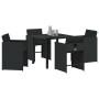 Conjunto de Comedor de Jardín 5 pcs Negro ratán sintético en Sillas de jardín | Comprar online en Foru.es