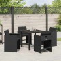 Conjunto de Comedor de Jardín 5 pcs Negro ratán sintético en Sillas de jardín | Comprar online en Foru.es