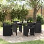 Conjunto de Comedor de Jardín 5 pcs Negro ratán sintético en Sillas de jardín | Comprar online en Foru.es