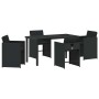Conjunto de Comedor de Jardín 5 pcs Negro ratán sintético en Sillas de jardín | Comprar online en Foru.es