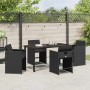 Conjunto de Comedor de Jardín 5 pcs Negro ratán sintético en Sillas de jardín | Comprar online en Foru.es