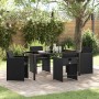 Conjunto de Comedor de Jardín 5 pcs Negro ratán sintético en Sillas de jardín | Comprar online en Foru.es