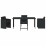 Conjunto de Comedor de Jardín 5 pcs Negro ratán sintético en Sillas de jardín | Comprar online en Foru.es