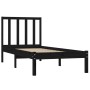 Estructura de cama madera maciza de pino negra 100x200 cm de vidaXL, Camas y somieres - Ref: Foro24-3105065, Precio: 120,12 €...