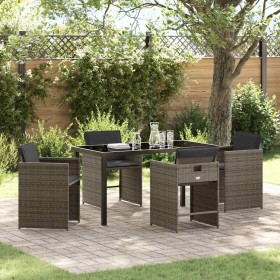 Conjunto de Comedor de Jardín 5 pcs Gris ratán sintético en Sillas de jardín | Comprar online en Foru.es