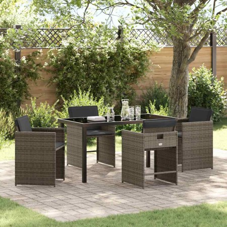 Conjunto de Comedor de Jardín 5 pcs Gris ratán sintético en Sillas de jardín | Comprar online en Foru.es