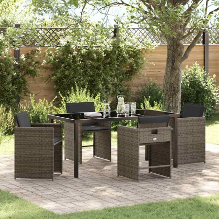 Conjunto de Comedor de Jardín 5 pcs Gris ratán sintético en Sillas de jardín | Comprar online en Foru.es