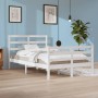 Estructura de cama madera maciza de pino blanco 120x200 cm de vidaXL, Camas y somieres - Ref: Foro24-3105002, Precio: 118,18 ...