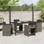 Conjunto de Comedor de Jardín 5 pcs Gris ratán sintético en Sillas de jardín | Comprar online en Foru.es