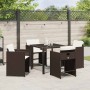 Conjunto de Comedor de Jardín 5 pcs Marrón ratán sintético en Sillas de jardín | Comprar online en Foru.es