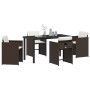 Conjunto de Comedor de Jardín 5 pcs Marrón ratán sintético en Sillas de jardín | Comprar online en Foru.es