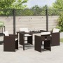 Conjunto de Comedor de Jardín 5 pcs Marrón ratán sintético en Sillas de jardín | Comprar online en Foru.es