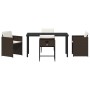 Conjunto de Comedor de Jardín 5 pcs Marrón ratán sintético en Sillas de jardín | Comprar online en Foru.es