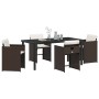 Conjunto de Comedor de Jardín 5 pcs Marrón ratán sintético en Sillas de jardín | Comprar online en Foru.es