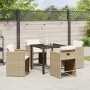 Conjunto de Comedor de Jardín 5 pcs Beige ratán sintético en Sillas de jardín | Comprar online en Foru.es