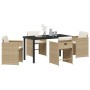 Conjunto de Comedor de Jardín 5 pcs Beige ratán sintético en Sillas de jardín | Comprar online en Foru.es