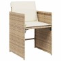 Conjunto de Comedor de Jardín 5 pcs Beige ratán sintético en Sillas de jardín | Comprar online en Foru.es