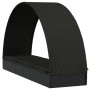 Tumbona con toldo redondo ratán sintético negro 211x57x140 cm de vidaXL, Tumbonas - Ref: Foro24-319644, Precio: 178,04 €, Des...