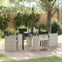 Conjunto de Comedor de Jardín 5 pcs Gris Claro ratán sintético en Sillas de jardín | Comprar online en Foru.es