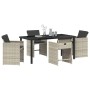 Conjunto de Comedor de Jardín 5 pcs Gris Claro ratán sintético en Sillas de jardín | Comprar online en Foru.es