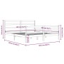 Estructura de cama de madera maciza de pino negra 200x200 cm de vidaXL, Camas y somieres - Ref: Foro24-3105030, Precio: 164,1...