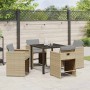 Conjunto de Comedor de Jardín 5 pcs Beige ratán sintético en Sillas de jardín | Comprar online en Foru.es