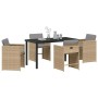 Conjunto de Comedor de Jardín 5 pcs Beige ratán sintético en Sillas de jardín | Comprar online en Foru.es