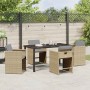 Conjunto de Comedor de Jardín 5 pcs Beige ratán sintético en Sillas de jardín | Comprar online en Foru.es