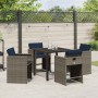 Conjunto de Comedor de Jardín 5 pcs Gris ratán sintético en Sillas de jardín | Comprar online en Foru.es