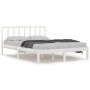 Estructura de cama de madera maciza de pino blanca 140x200 cm de vidaXL, Camas y somieres - Ref: Foro24-3105072, Precio: 122,...