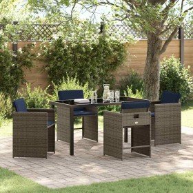 Conjunto de Comedor de Jardín 5 pcs Gris ratán sintético en Sillas de jardín | Comprar online en Foru.es