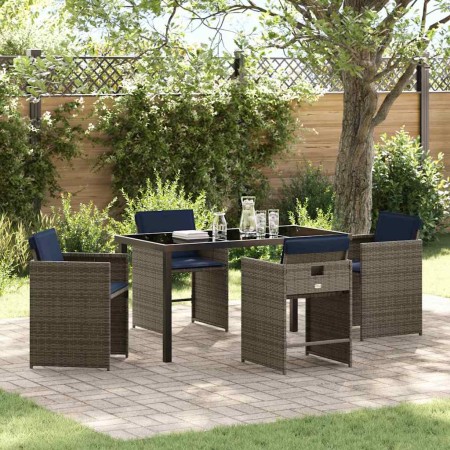 Conjunto de Comedor de Jardín 5 pcs Gris ratán sintético en Sillas de jardín | Comprar online en Foru.es