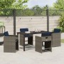 Conjunto de Comedor de Jardín 5 pcs Gris ratán sintético en Sillas de jardín | Comprar online en Foru.es