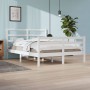 Estructura de cama de madera de pino maciza blanca 140x200 cm de vidaXL, Camas y somieres - Ref: Foro24-3105007, Precio: 124,...