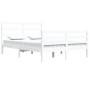 Estructura de cama de madera de pino maciza blanca 140x200 cm de vidaXL, Camas y somieres - Ref: Foro24-3105007, Precio: 124,...
