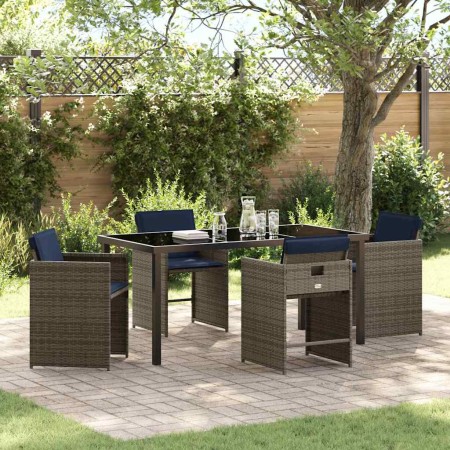 Conjunto de Comedor de Jardín 5 pcs Gris ratán sintético en Sillas de jardín | Comprar online en Foru.es