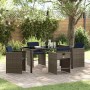 Conjunto de Comedor de Jardín 5 pcs Gris ratán sintético en Sillas de jardín | Comprar online en Foru.es