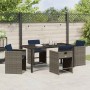 Conjunto de Comedor de Jardín 5 pcs Gris ratán sintético en Sillas de jardín | Comprar online en Foru.es