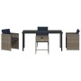 Conjunto de Comedor de Jardín 5 pcs Gris ratán sintético en Sillas de jardín | Comprar online en Foru.es