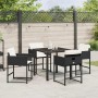 Conjunto de Comedor de Jardín 5 pcs Negro ratán sintético en Sillas de jardín | Comprar online en Foru.es