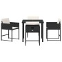 Conjunto de Comedor de Jardín 5 pcs Negro ratán sintético en Sillas de jardín | Comprar online en Foru.es