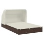 Tumbona 2 personas toldo plegable ratán PE marrón 213x118x97 cm de vidaXL, Tumbonas - Ref: Foro24-319649, Precio: 257,48 €, D...