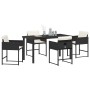 Conjunto de Comedor de Jardín 5 pcs Negro ratán sintético en Sillas de jardín | Comprar online en Foru.es