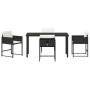 Conjunto de Comedor de Jardín 5 pcs Negro ratán sintético en Sillas de jardín | Comprar online en Foru.es